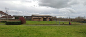 Murieston scout hall with grass surrounding